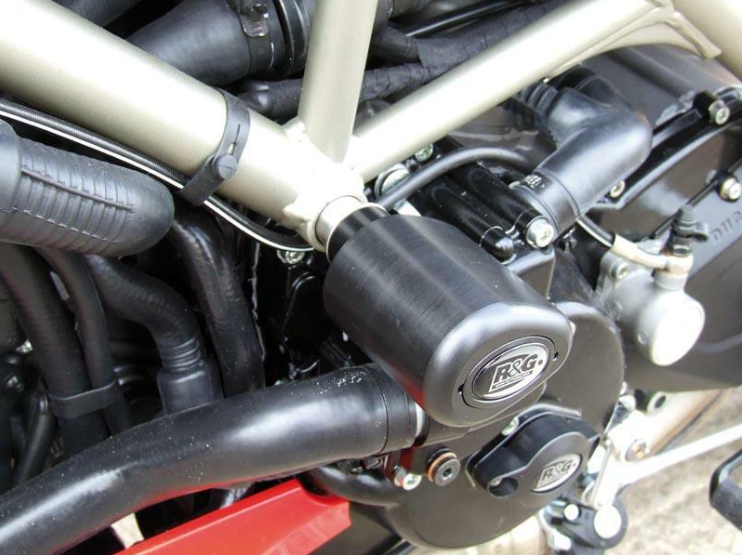 Краш тапи R&amp;G RACING Aero Crash Protectors Black Ducati Streetfighter 1098S 09-14 / Hypermotard 1100 EVo 09-12 / 796 10-12